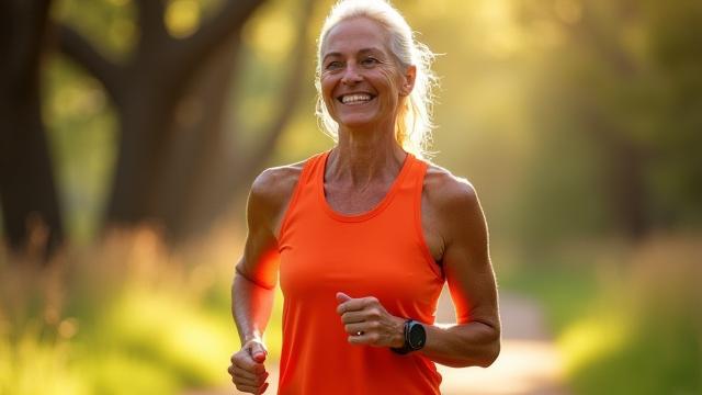 Active adult enjoying outdoor fitness, representing fitness for 50s and beyond